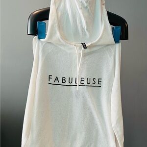 ‘H&M’ Women's White Hoodie Top